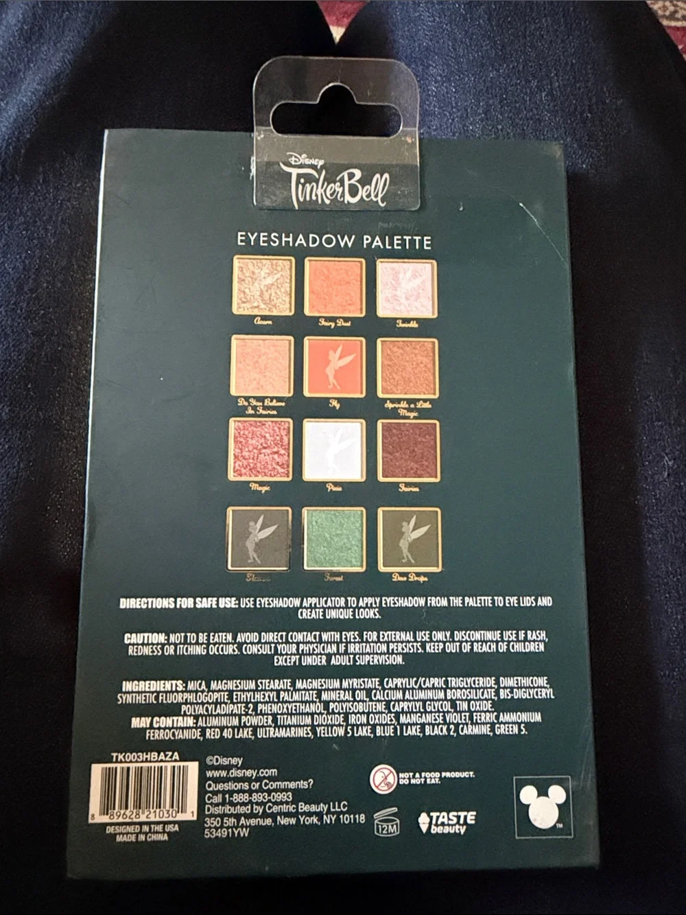 Disney Tinker Bell Eyeshadow Palette - Green & Gold Illustration - Picture 2 of 3